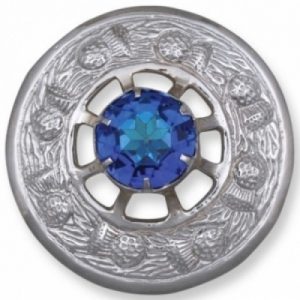 Round Dance Broach with Colored Stone