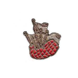 Painted Bagpipes Lapel Pin