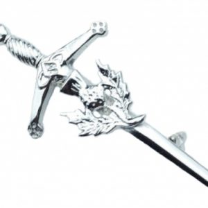 Scottish Thistle on Sword Kilt Pin