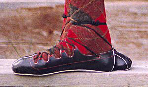 Scottish Country Dance Ghillies for Men Black