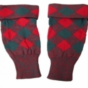 Diced Hose Tops Red with Green