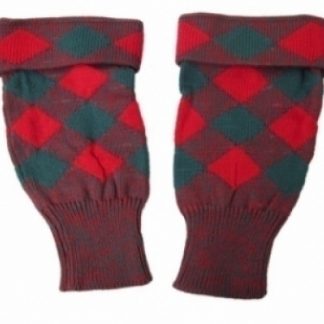 Diced Hose Tops Red with Green