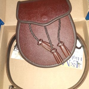 L&M Elgin Brown Leather Day Sporran