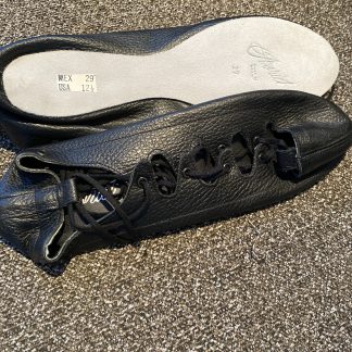Scottish Country Dance Ghillies for Men Black Size 12.5