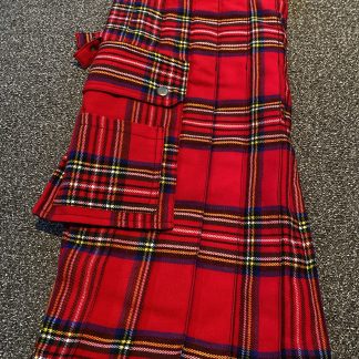 Royal Stewart Utility Kilt Size 38 5 Yard 70-30 wool
