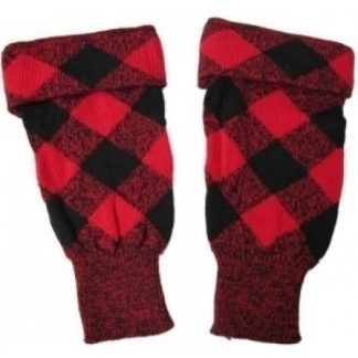 Diced Hose Tops Red with Black