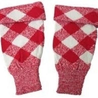 Diced Hose Tops Red with White
