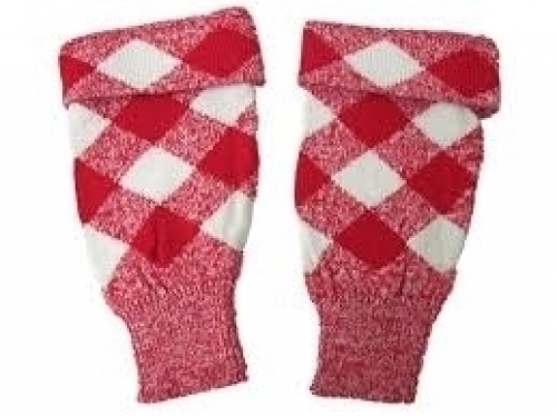 Diced Hose Tops Red with White